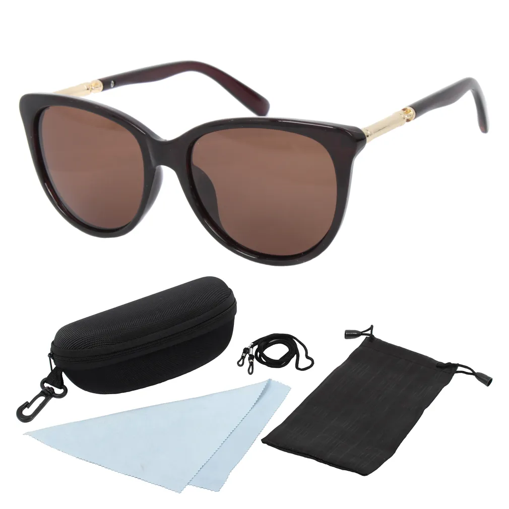 Polar Fashion P526 C2 Brown Shiny Polarized Sunglasses