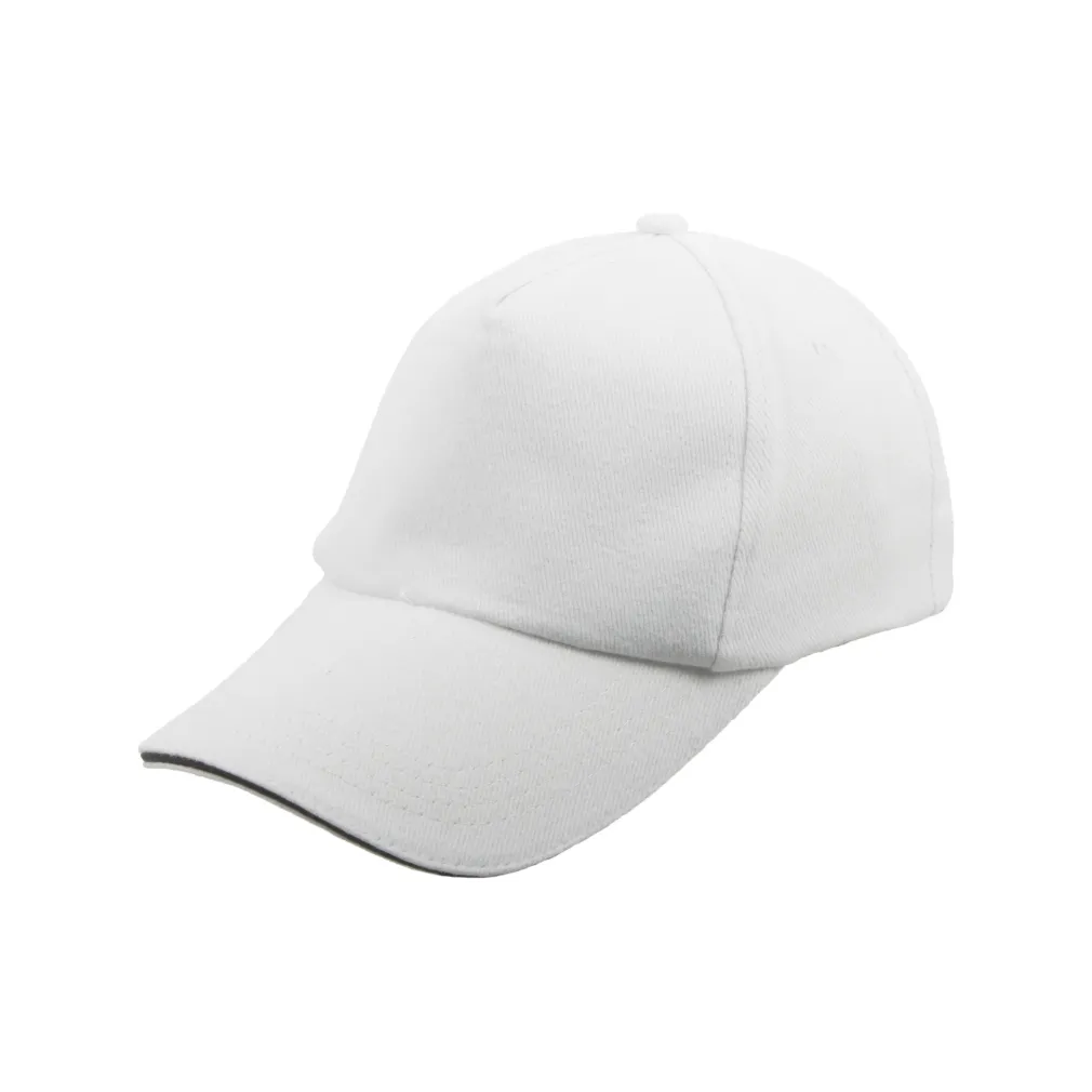 K183A White Cotton Baseball Cap