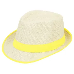 R130 Klasyczny kapelusz z żółtym otokiem