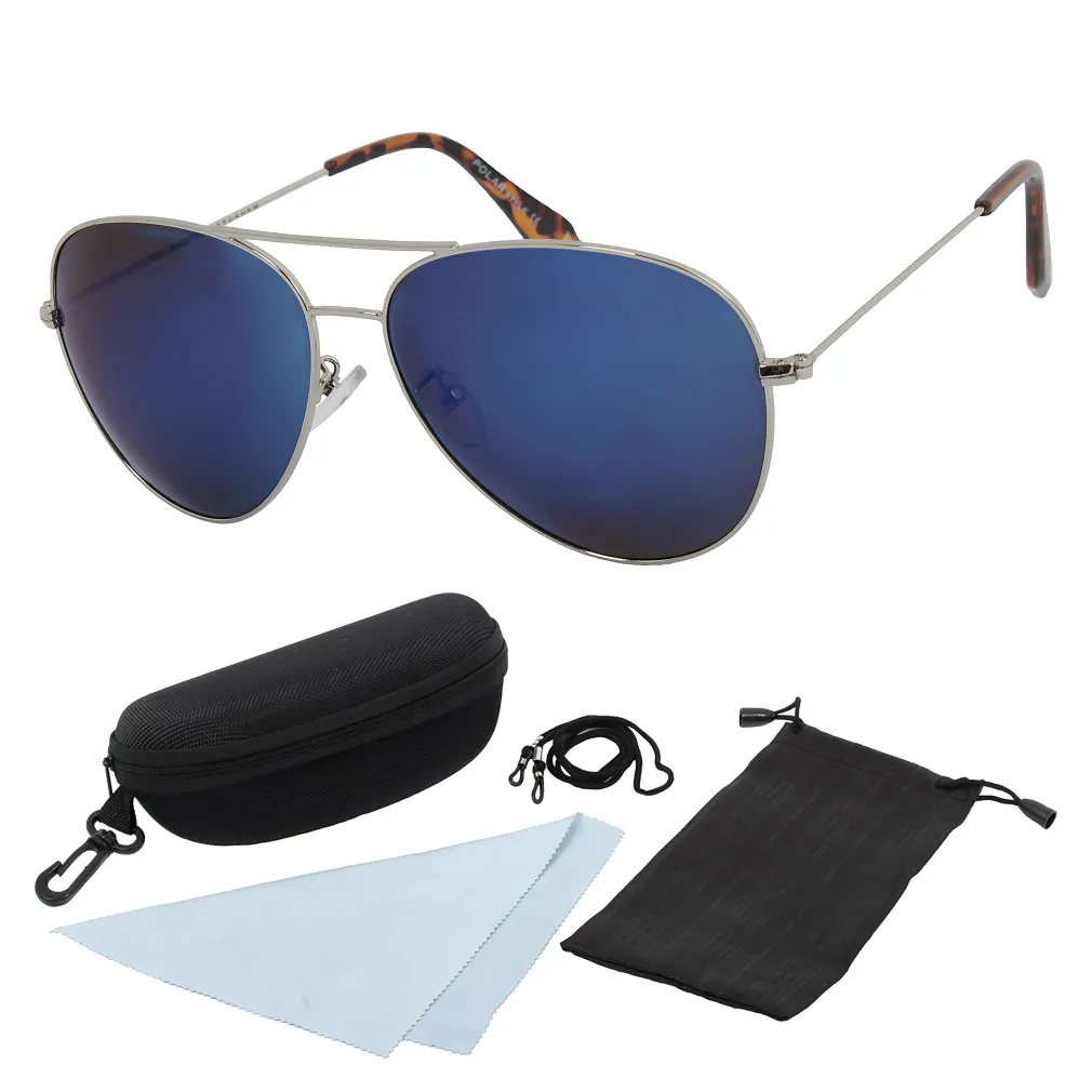 Polar Fashion 80101 C5 Silver-Blue Polarized Sunglasses Mirror Redo