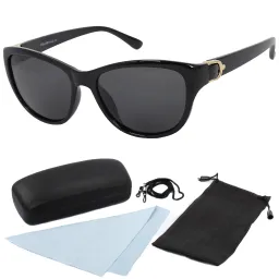 Polar Fashion P6083 C3 Black Shiny Polarized Sunglasses