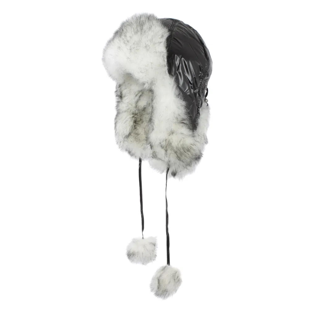 W160B Black Eared Winter Hat With Ortalion Insulated Fur