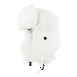 W196A White Warm Impregnated Winter Eared Hat