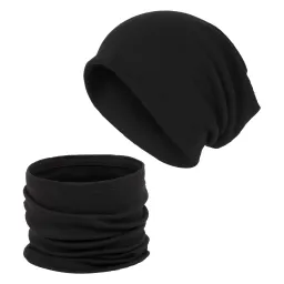 W397A Black Smooth Transition Set Hat And Scarf