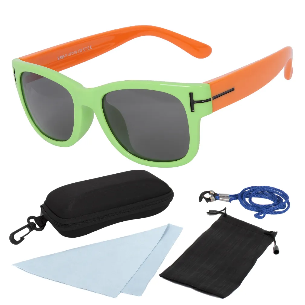 S899 C7 Green Orange Flexible Sunglasses Children'S Polarized