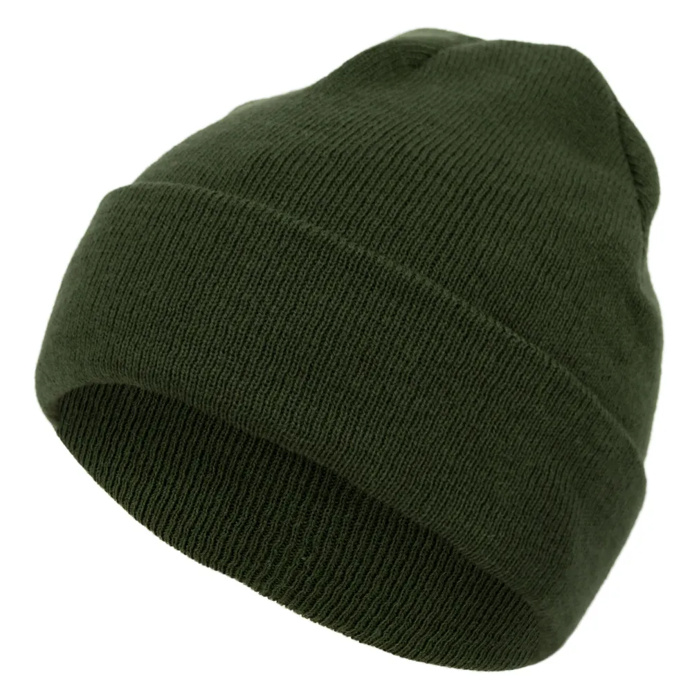 W466C Czapka dzianinowa beanie zielona