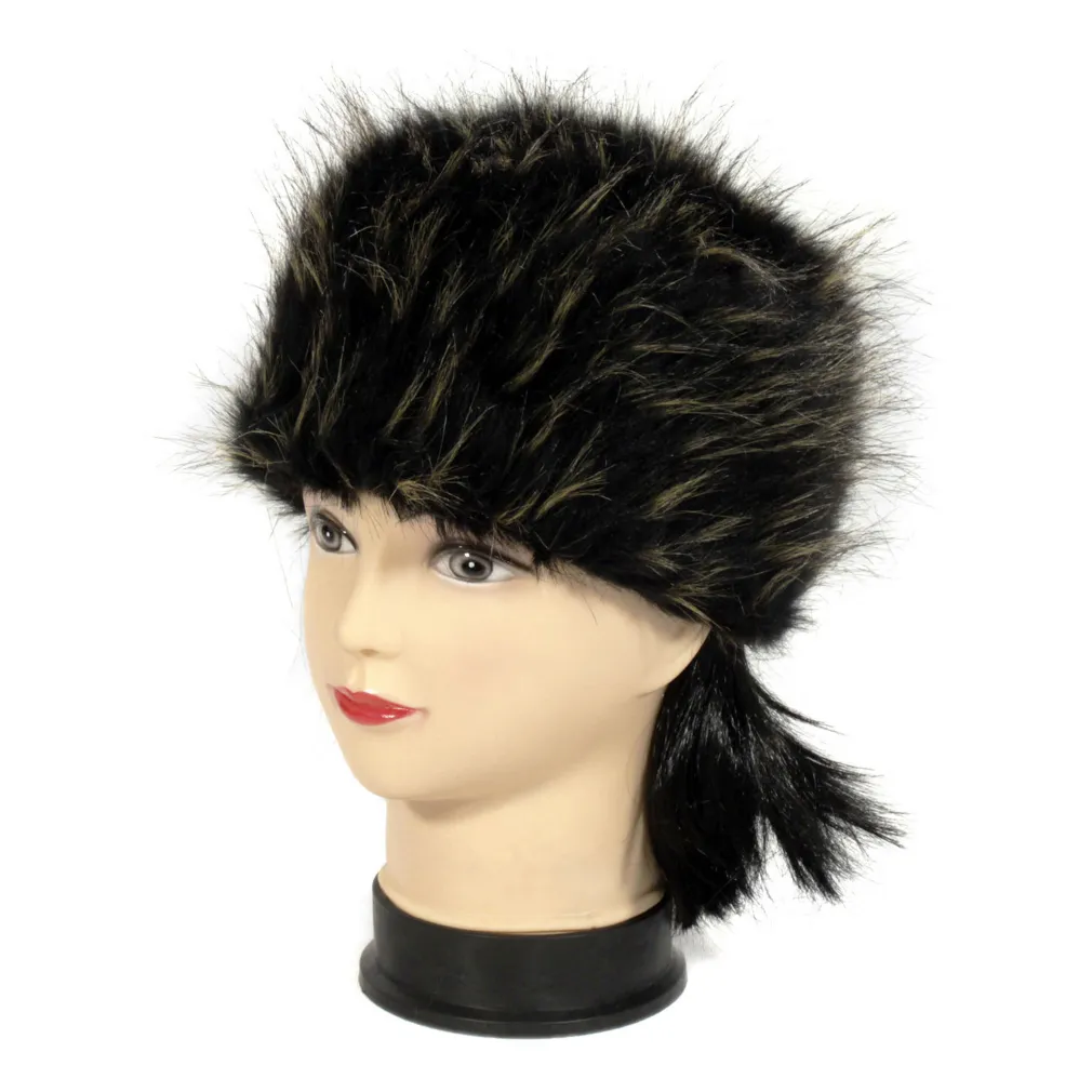 W92C Black Fur Hat Children'S Winter Hat