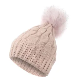 W358Bc Salmon Haker Women'S Winter Hat With Knitwear And Pompon