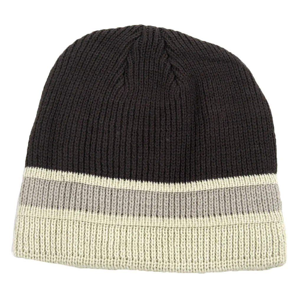 W31A Grey-Beige A Warm Winter Hat Knitted