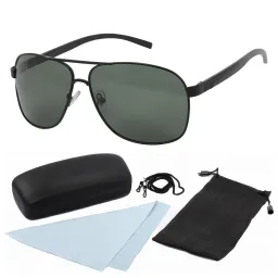 Polar Fashion HP08 C6 Black Mat Green Polarized Sunglasses