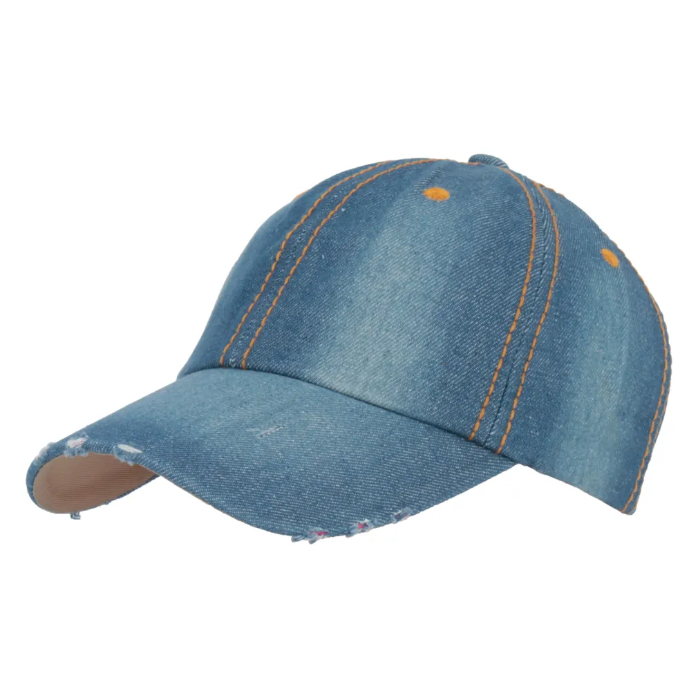 K157C Cotton Baseball Cap Smooth Chafed