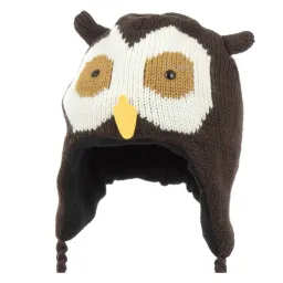 W248K Owl Winter Hat Knitted Animal