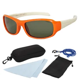 PJ1604B Orange White Flexible Sunglasses Children'S Polarized