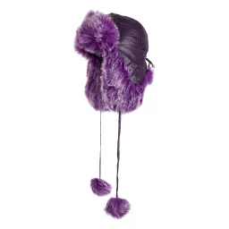 W161G Purple Eared Winter Hat Ortalion Insulated Fur