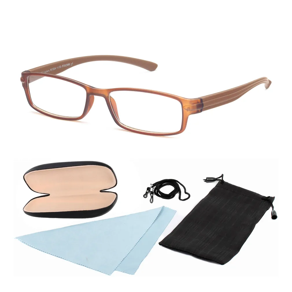 Corrective Frame Lookers M150A Brown Reading Glasses