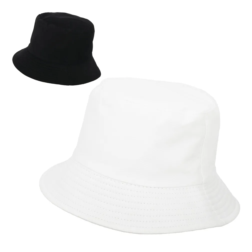 R197F White-Black Hat Cotton Bilateral Bucket Fishing