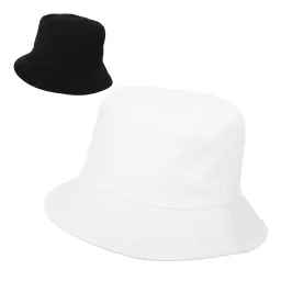 R197F White-Black Hat Cotton Bilateral Bucket Fishing