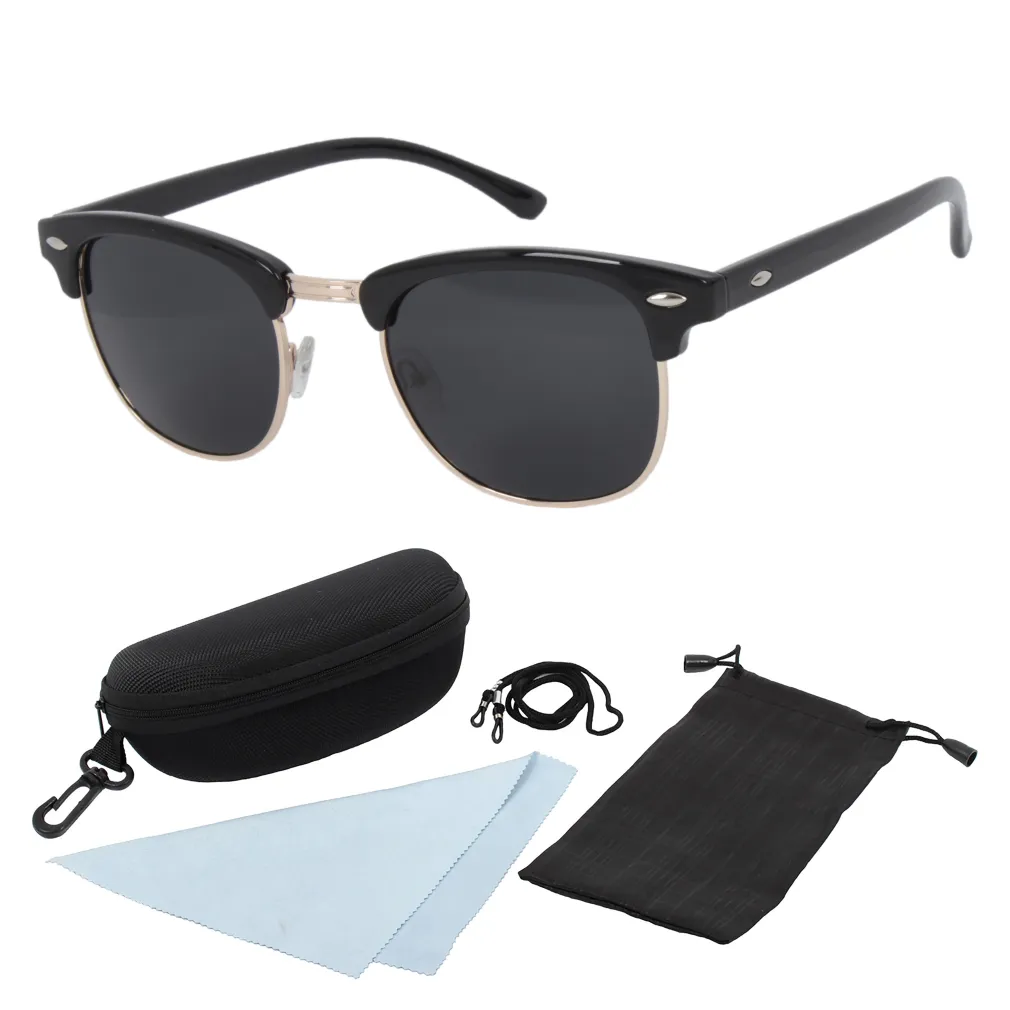 Polar Fashion 3016 C3 Black Shiny Polarized Sunglasses