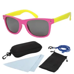 PJ21 Pink Yellow Flexible Sunglasses Children'S Polarized