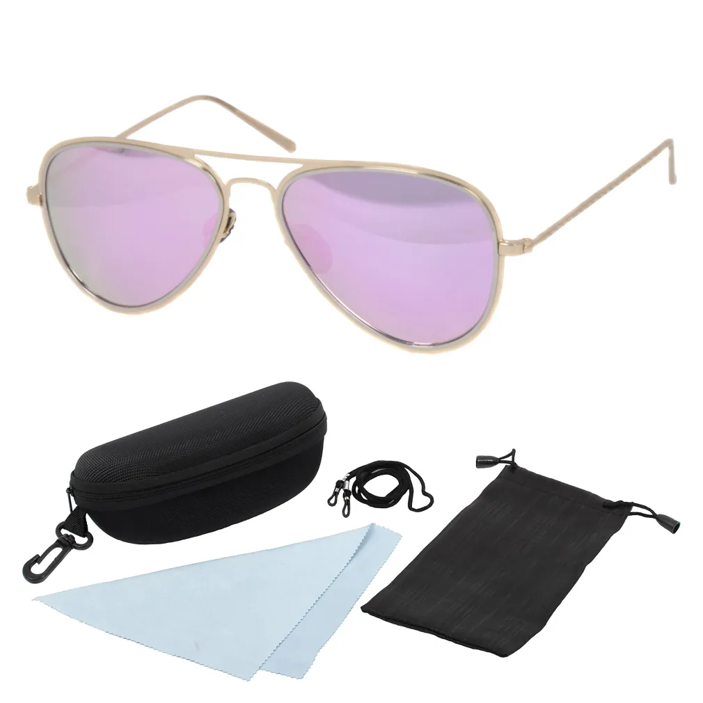 Polar Fashion 588-5 Gold-Pink Polarized Sunglasses