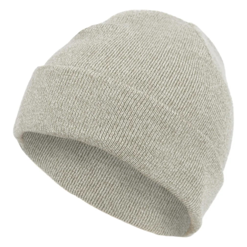 W466B Czapka dzianinowa beanie beżowa