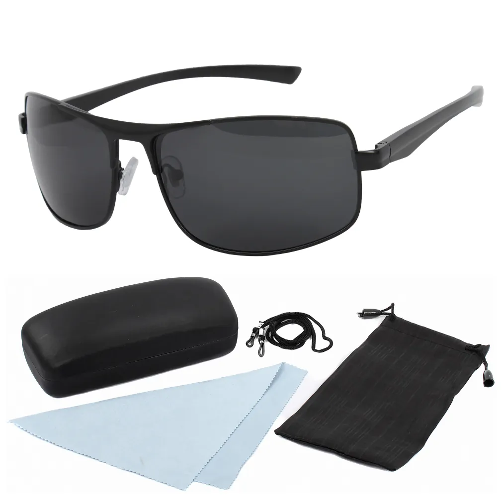 Polar Fashion HP09 C1 Czarne mat Polaryzacyjne Okulary Przeciwsłoneczne