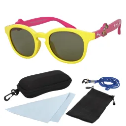 PJ1606A Yellow Pink Flexible Sunglasses Children'S Polarized