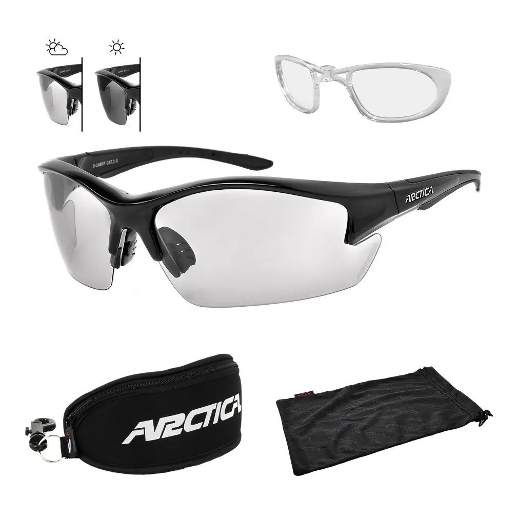 Arctica S148FP PERFORMANCE Okulary Przeciwsłoneczne Fotochromy Czarne