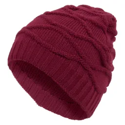 W316D Red Women'S Winter Hat With Knitwear Beanie Haker