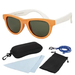 PJ1609B Orange White Flexible Sunglasses Children'S Polarized