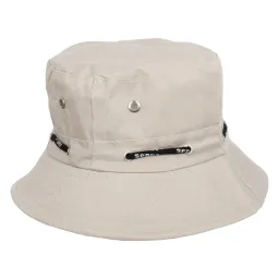 R202A Beżowy Letni kapelusz bawełniany bucket rybacki
