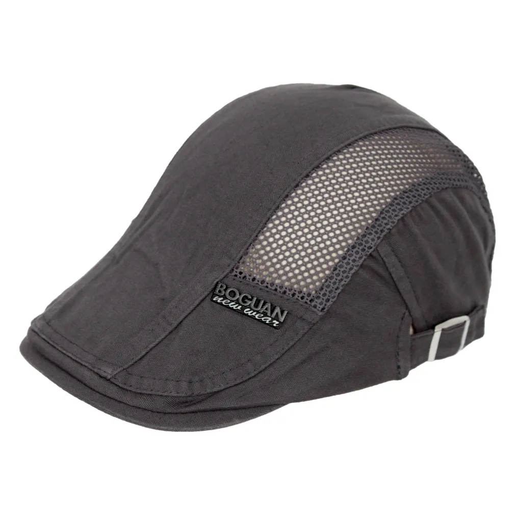 K221D Grey Cap Men'S Flat Cap Cotton