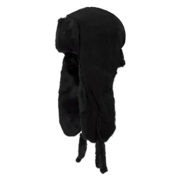 W427B Black Haker Women'S Winter Hat With Long Ear