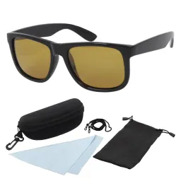 Polar Fashion P9001 C3 Black Shiny Polarized Sunglasses