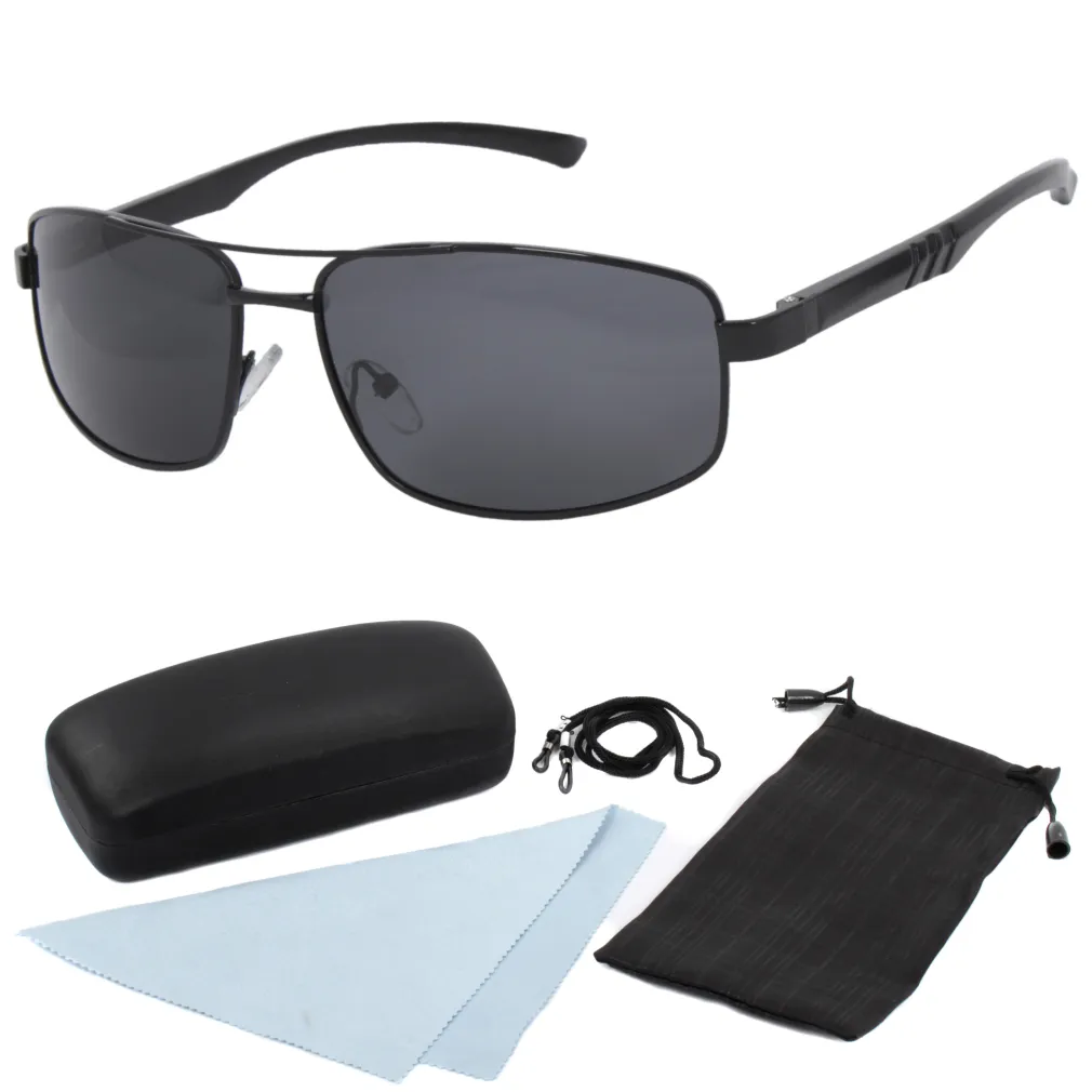 Polar Fashion P1008 C1 Black Polarized Sunglasses