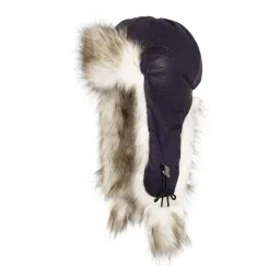 W128H Winter-Eared Hat With A Soft Fur Trim