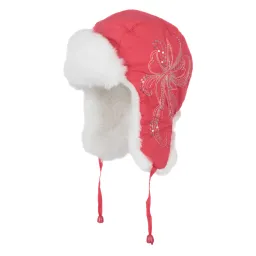 W146B Red Warm Children'S Eared Hat Winter Pilot