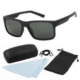 Polar Fashion HP40 C6 Black Mat Green Polarized Sunglasses