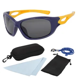 S8186 C12 Navy Yellow Flexible Sunglasses Children'S Polarized