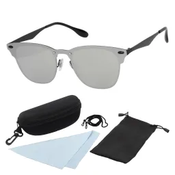 Polar Fashion 8080 C2 Srebrne Polaryzacyjne Okulary Przeciwsłoneczne