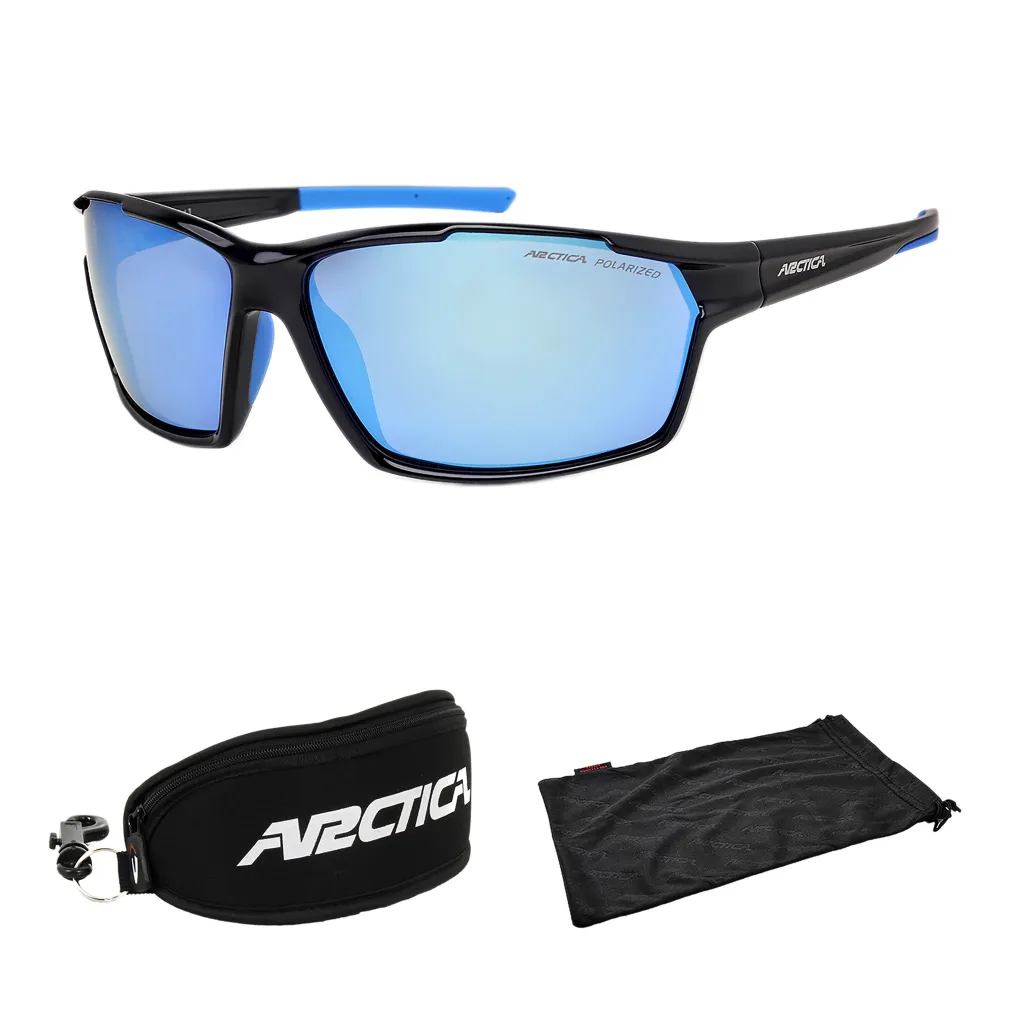 Arctica S337B Okulary Przeciwsłoneczne Czarno niebieskie