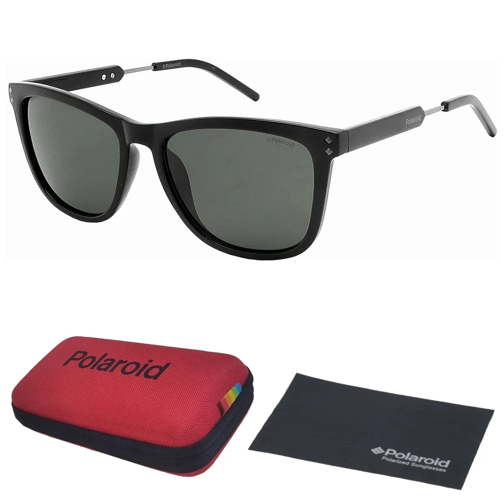 Polaroid Men's P 8154/S Polarized Lifestyle Sunglasses,OS,Black Silver/Gray  - Walmart.com