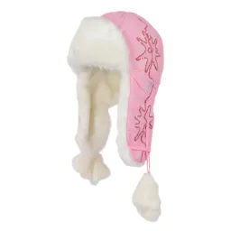 W145A Pink Winter Warm Eared Winter Hat With Ortalion Waterproof