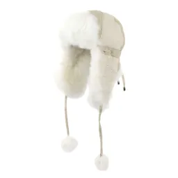 W102D Beige A Warm Eared Winter Hat